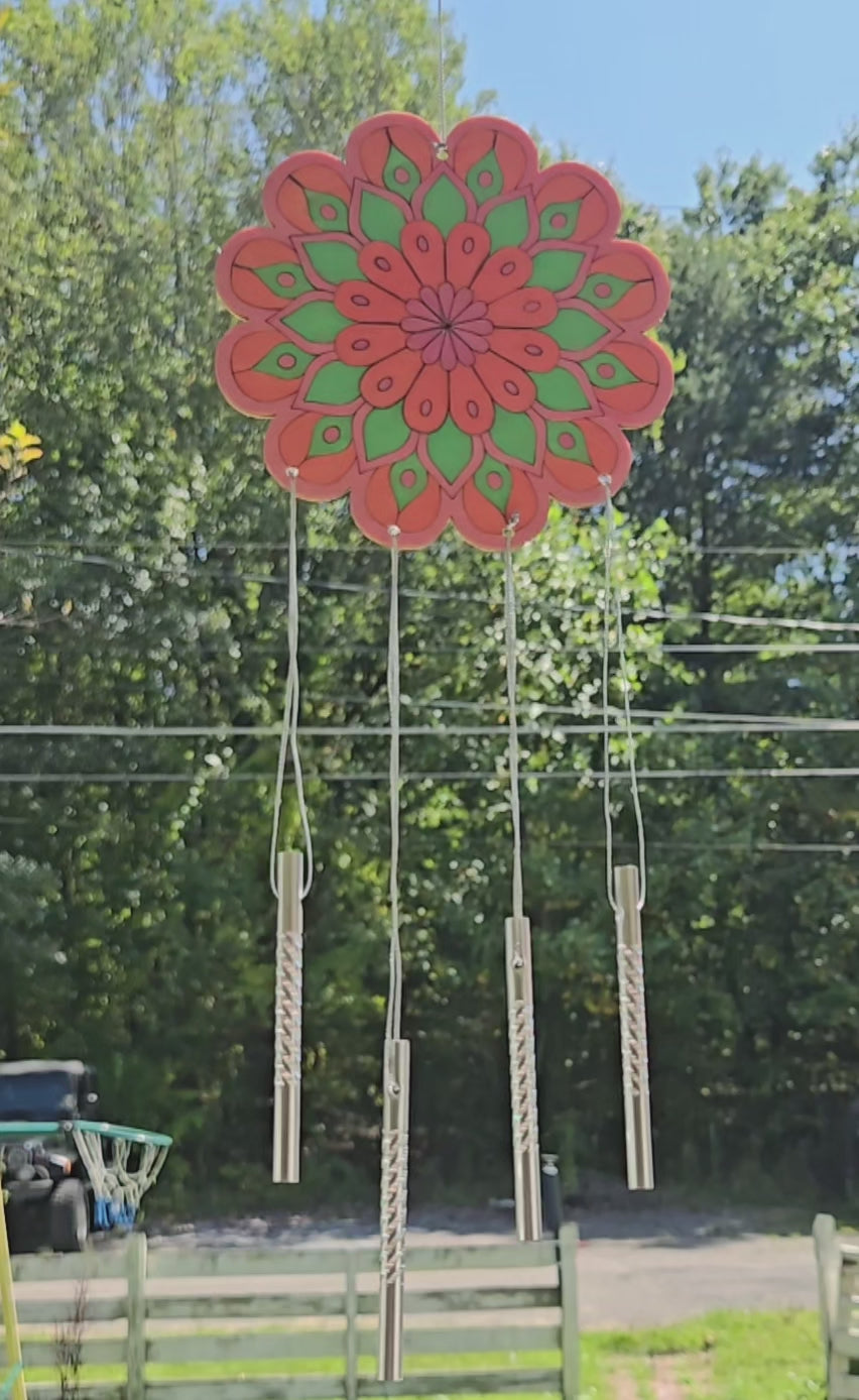 Homemade wooden windchimes