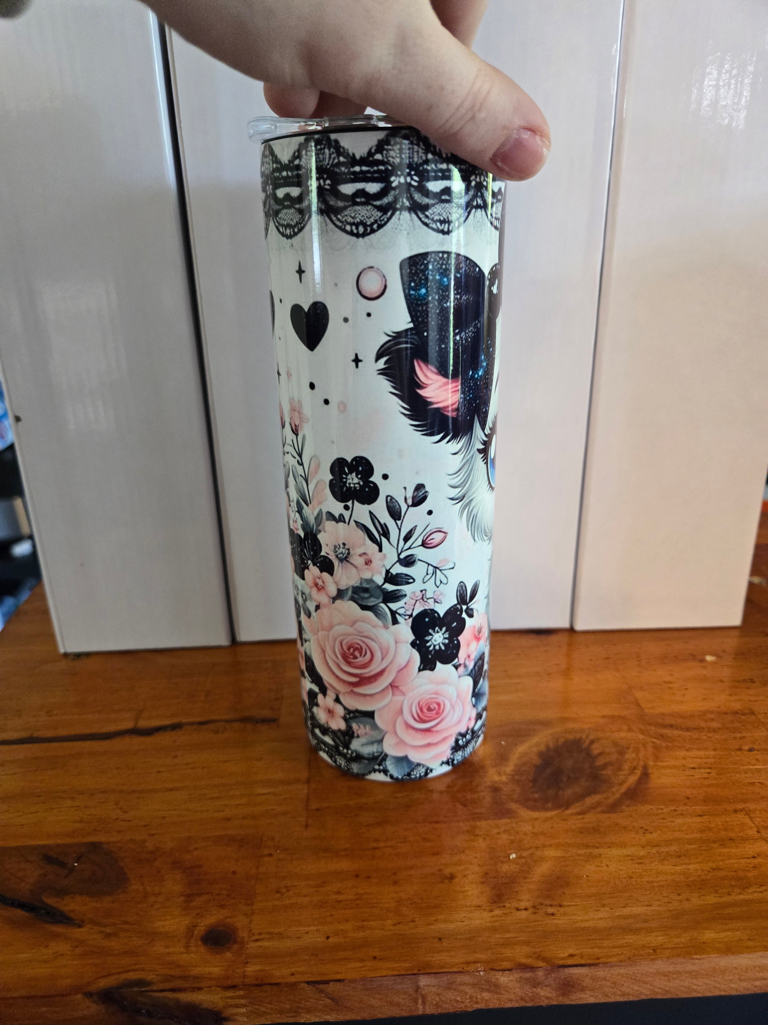 Goth cow tumbler