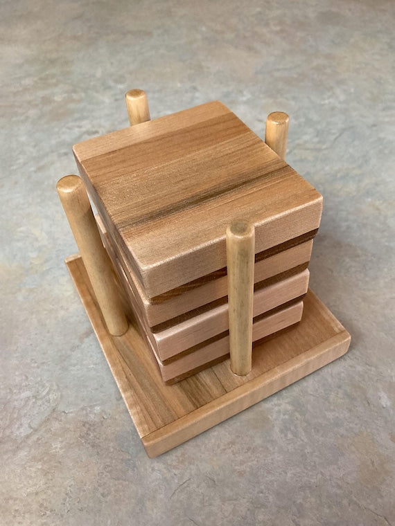 Oak coasters with Holder