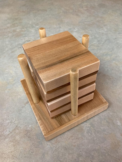 Oak coasters with Holder